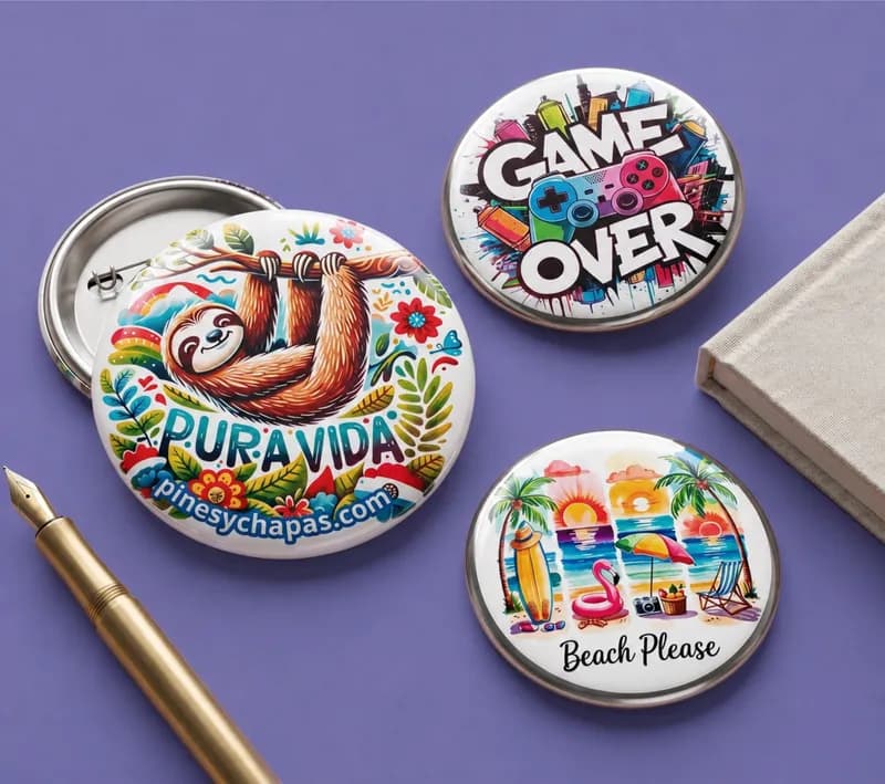 Colección de chapas con diseños variados